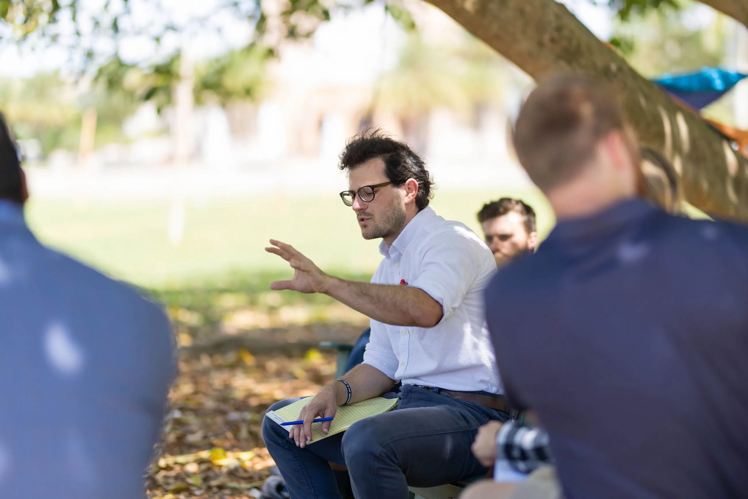 Graduate class outside
